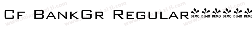 Cf BankGr Regular字体转换
